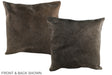 Taupe 20"x20" Brazilian Cowhide Pillow #A36648 by Hudson Hides