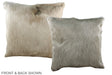 Champagne 20"x20" Brazilian Cowhide Pillow #A36658 by Hudson Hides