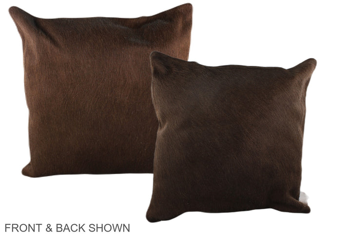 Chocolate 20"x20" Brazilian Cowhide Pillow #A36663 by Hudson Hides