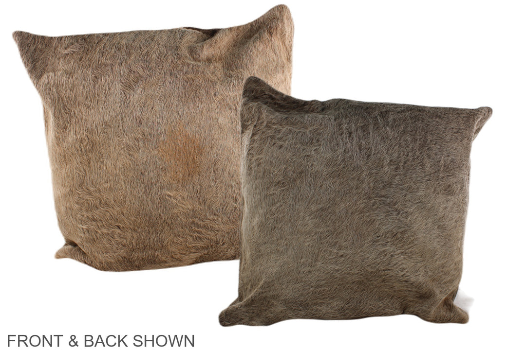 Taupe 20"x20" Brazilian Cowhide Pillow #A36666 by Hudson Hides