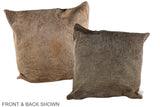 Taupe 20"x20" Brazilian Cowhide Pillow #A36666 by Hudson Hides