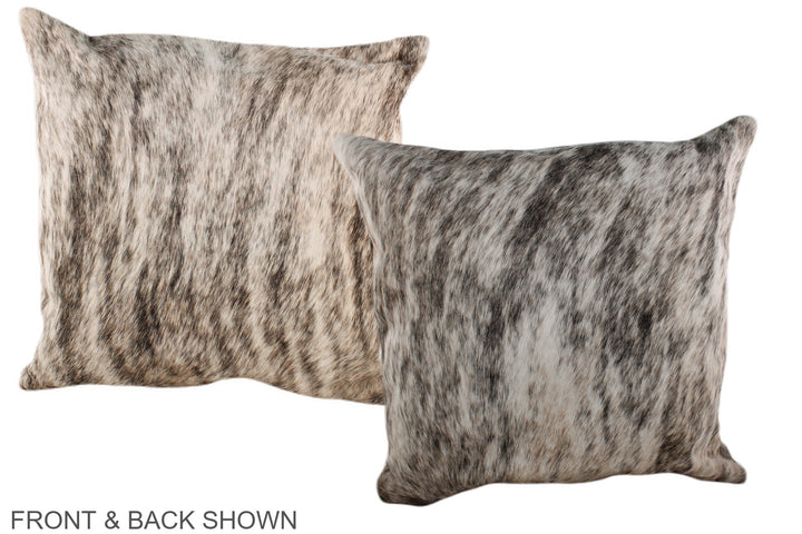 Grey 20"x20" Brazilian Cowhide Pillow #A36674 by Hudson Hides