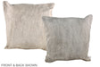 Grey 20"x20" Brazilian Cowhide Pillow #A36680 by Hudson Hides