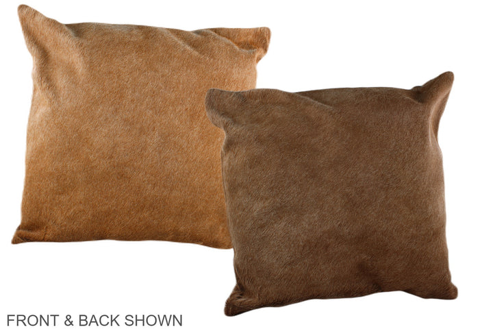 Solid Brown 20"x20" Brazilian Cowhide Pillow #A36686 by Hudson Hides