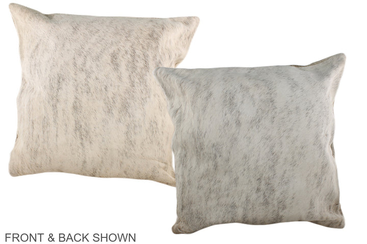 Grey 20"x20" Brazilian Cowhide Pillow #A36689 by Hudson Hides