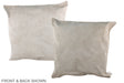 Ivory with Beige 20"x20" Brazilian Cowhide Pillow #A36706 by Hudson Hides
