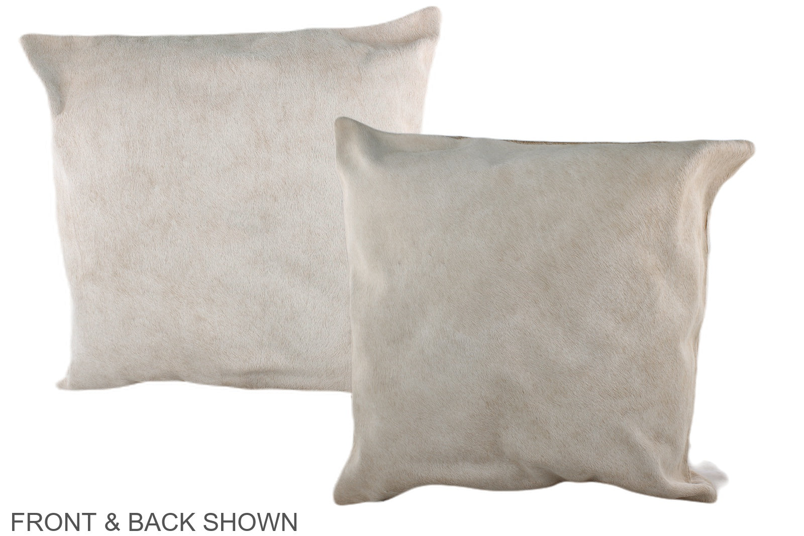 Ivory with Beige Cowhide Pillow #A36706