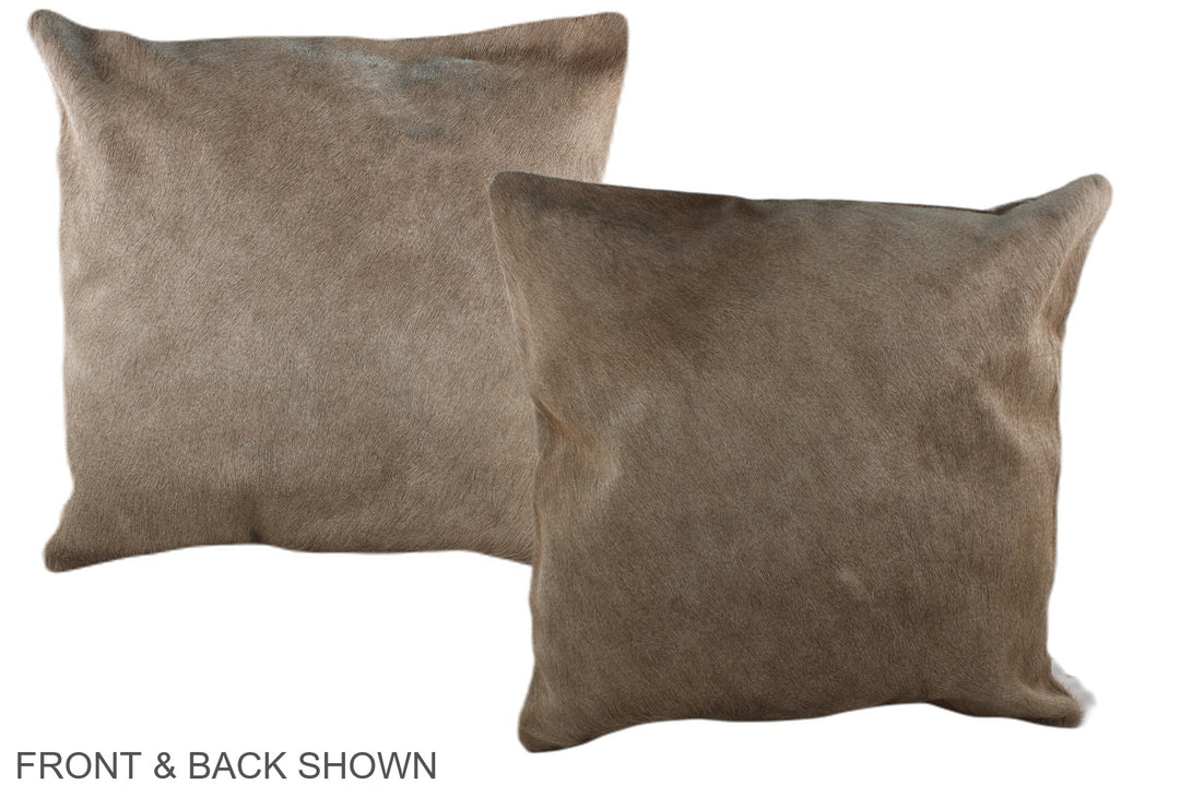 Taupe 20"x20" Brazilian Cowhide Pillow #A36708 by Hudson Hides
