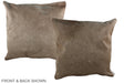 Taupe 20"x20" Brazilian Cowhide Pillow #A36708 by Hudson Hides