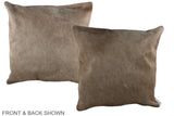 Taupe 20"x20" Brazilian Cowhide Pillow #A36708 by Hudson Hides
