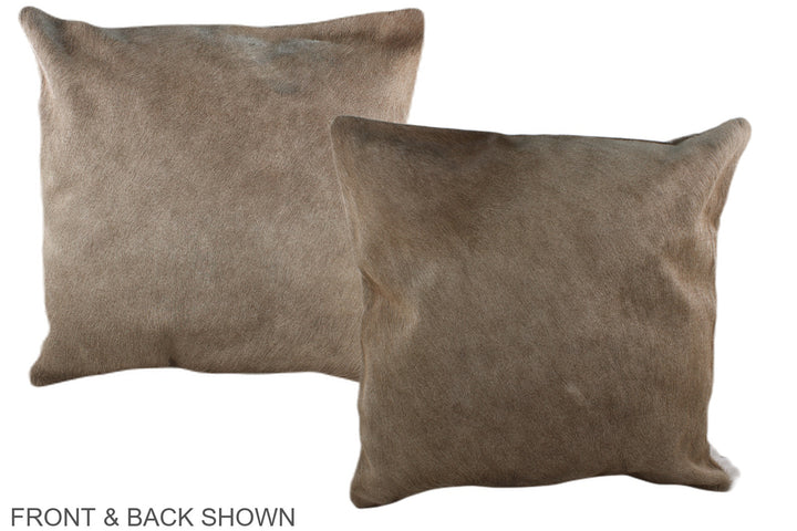 Taupe 20"x20" Brazilian Cowhide Pillow #A36708 by Hudson Hides