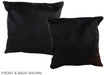 Solid Black 20"x20" Brazilian Cowhide Pillow #A36711 by Hudson Hides