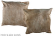 Taupe 20"x20" Brazilian Cowhide Pillow #A36722 by Hudson Hides