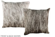 Grey 20"x20" Brazilian Cowhide Pillow #A36733 by Hudson Hides