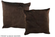 Chocolate 20"x20" Brazilian Cowhide Pillow #A36734 by Hudson Hides