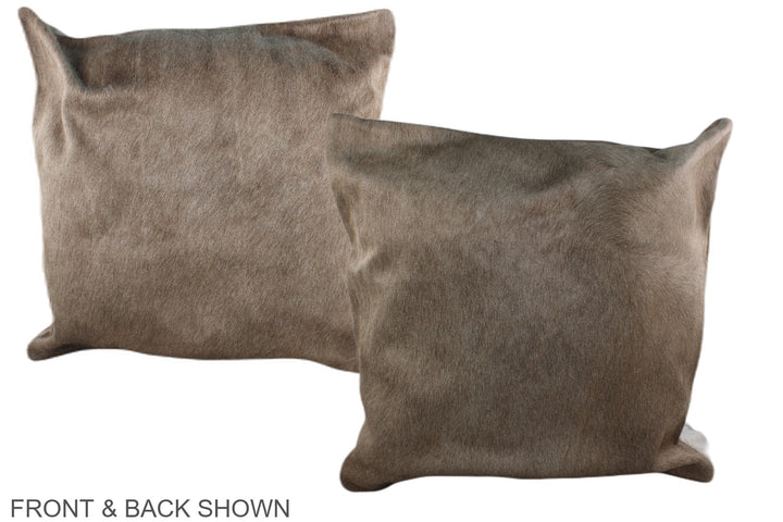 Taupe 20"x20" Brazilian Cowhide Pillow #A36740 by Hudson Hides