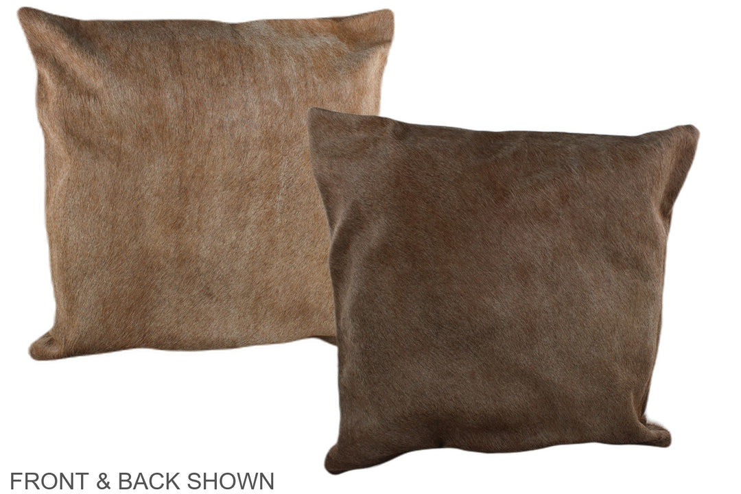 Taupe 20"x20" Brazilian Cowhide Pillow #A36748 by Hudson Hides
