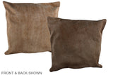 Taupe 20"x20" Brazilian Cowhide Pillow #A36748 by Hudson Hides