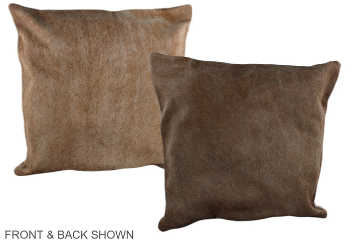 Taupe 20"x20" Brazilian Cowhide Pillow #A36748 by Hudson Hides