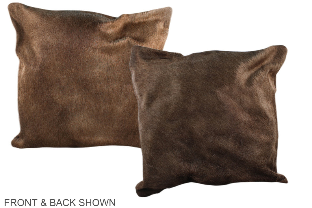 Taupe 20"x20" Brazilian Cowhide Pillow #A36753 by Hudson Hides