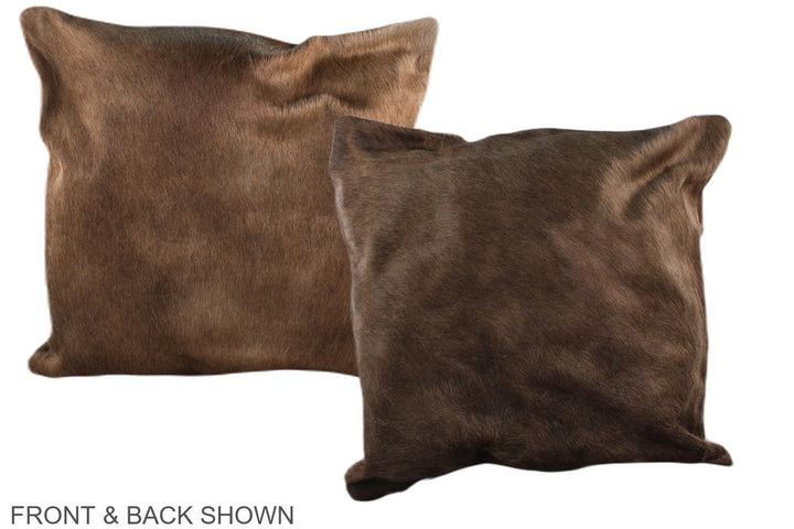Taupe 20"x20" Brazilian Cowhide Pillow #A36753 by Hudson Hides