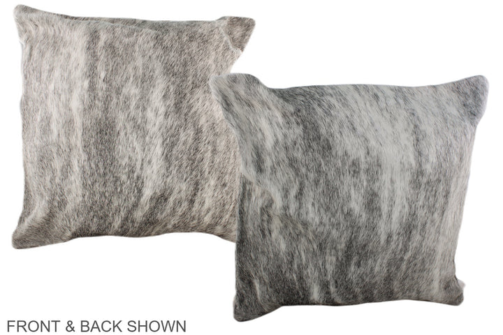 Grey 20"x20" Brazilian Cowhide Pillow #A36771 by Hudson Hides