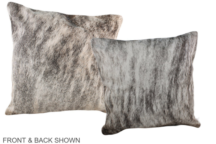 Grey 20"x20" Brazilian Cowhide Pillow #A36776 by Hudson Hides