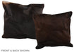 Chocolate 20"x20" Brazilian Cowhide Pillow #A36778 by Hudson Hides