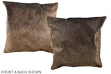 Taupe 20"x20" Brazilian Cowhide Pillow #A36781 by Hudson Hides