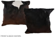 Chocolate 20"x20" Brazilian Cowhide Pillow #A36784 by Hudson Hides