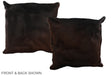 Chocolate 20"x20" Brazilian Cowhide Pillow #A36786 by Hudson Hides