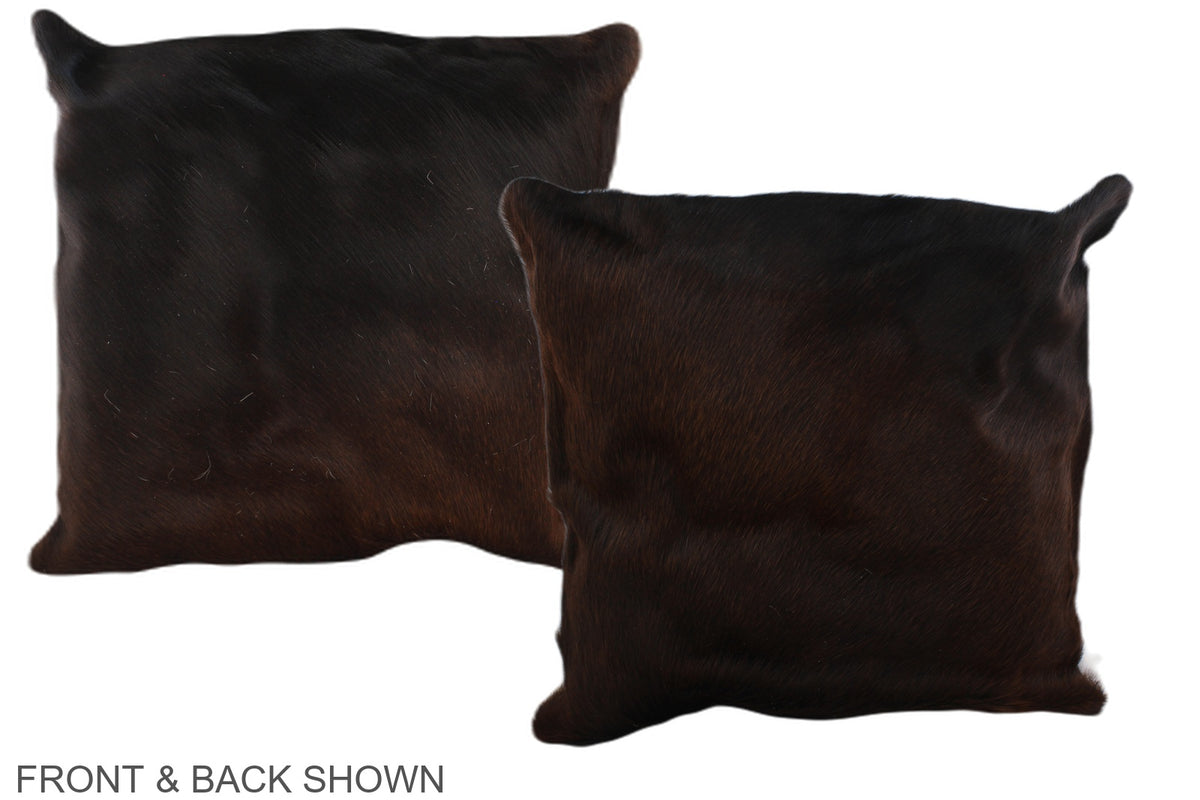 Chocolate Cowhide Pillow #A36786
