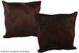 Brown with Red 20"x20" Brazilian Cowhide Pillow #A36794 by Hudson Hides