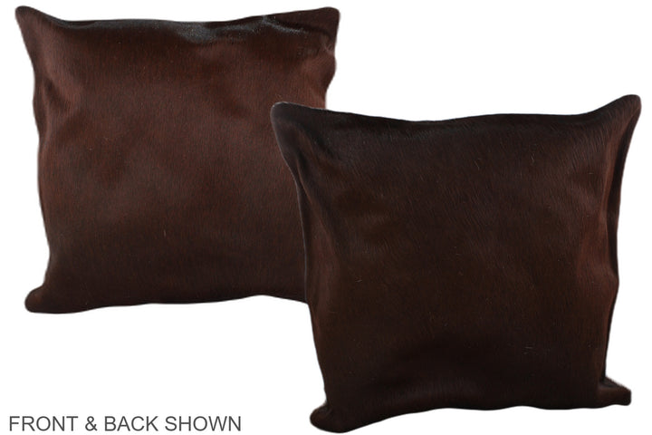 Brown with Red 20"x20" Brazilian Cowhide Pillow #A36794 by Hudson Hides