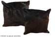 Chocolate 20"x20" Brazilian Cowhide Pillow #A36798 by Hudson Hides