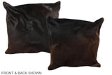 Chocolate 20"x20" Brazilian Cowhide Pillow #A36798 by Hudson Hides