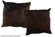 Chocolate 20"x20" Brazilian Cowhide Pillow #A36813 by Hudson Hides