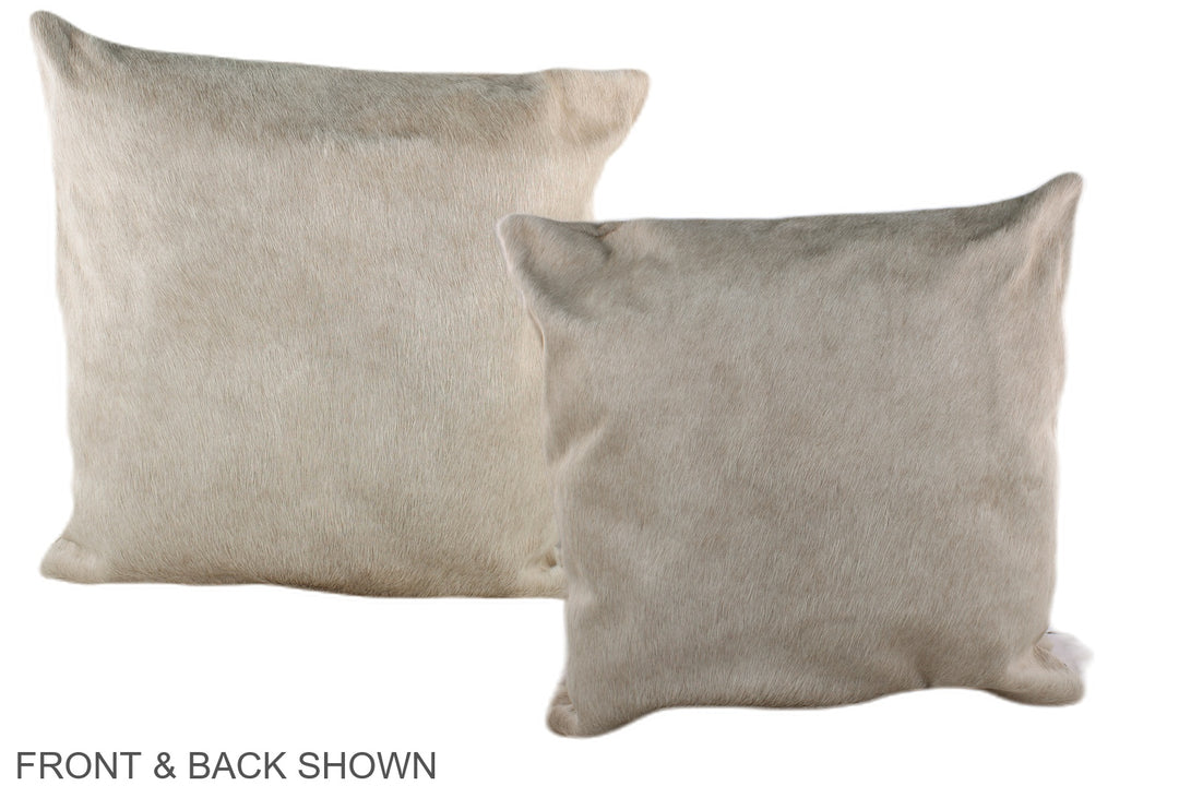 Champagne 20"x20" Brazilian Cowhide Pillow #A36815 by Hudson Hides