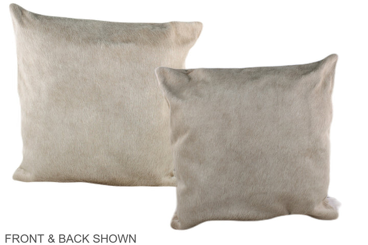 Champagne 20"x20" Brazilian Cowhide Pillow #A36815 by Hudson Hides