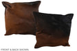 Chocolate 20"x20" Brazilian Cowhide Pillow #A36816 by Hudson Hides