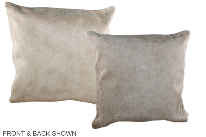 Champagne 20"x20" Brazilian Cowhide Pillow #A36822 by Hudson Hides