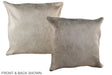 Champagne 20"x20" Brazilian Cowhide Pillow #A36826 by Hudson Hides