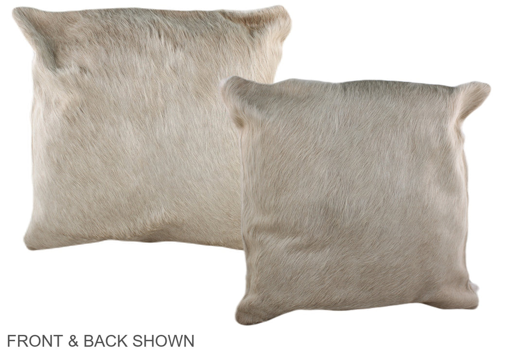 Champagne 20"x20" Brazilian Cowhide Pillow #A36829 by Hudson Hides