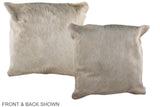Champagne 20"x20" Brazilian Cowhide Pillow #A36829 by Hudson Hides