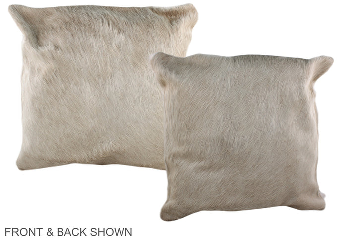 Champagne 20"x20" Brazilian Cowhide Pillow #A36829 by Hudson Hides