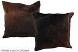 Chocolate 20"x20" Brazilian Cowhide Pillow #A36830 by Hudson Hides
