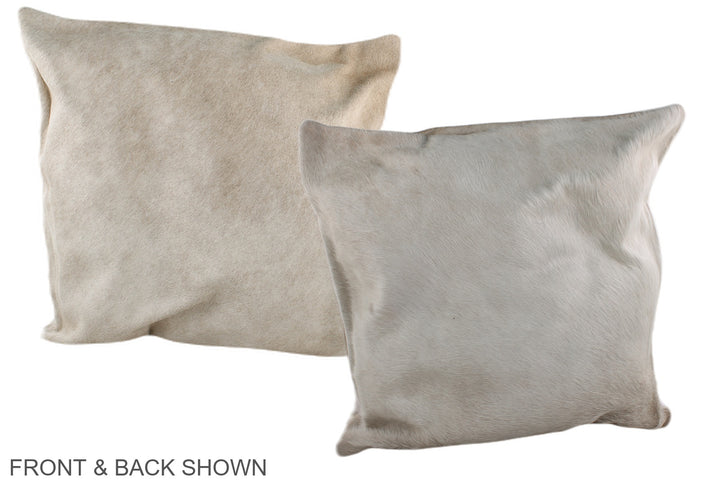 Champagne 20"x20" Brazilian Cowhide Pillow #A36838 by Hudson Hides