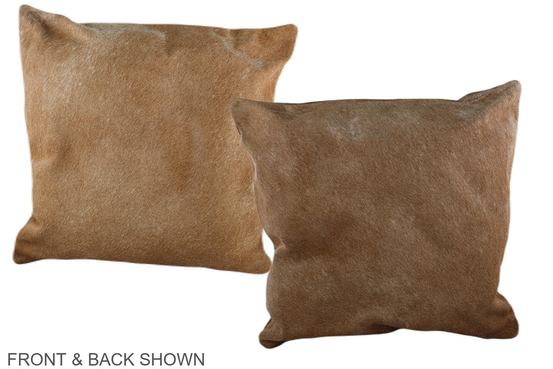 Solid Brown 20"x20" Brazilian Cowhide Pillow #A36840 by Hudson Hides
