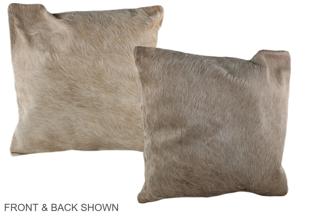 Champagne 20"x20" Brazilian Cowhide Pillow #A36843 by Hudson Hides