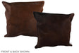 Solid Brown 20"x20" Brazilian Cowhide Pillow #A36844 by Hudson Hides